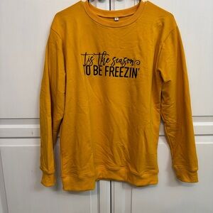 Yellow Graphic Sweatshirt. Worn once.